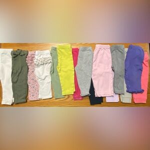 Lot of 15 Size 12 Months Baby Girl Colorful Leggings